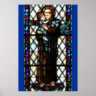 Saint Anthony of Padua Holding a Child Poster