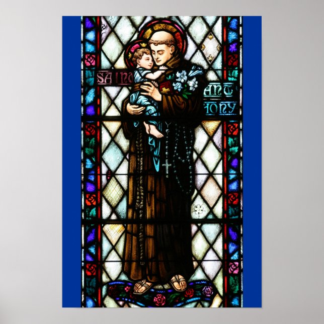 Saint Anthony of Padua Holding a Child Poster (Framsidan)