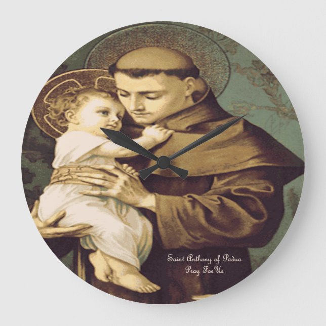 Saint Anthony Padua Stor Klocka (Framsida)