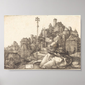 Saint Anthony Reading (Albrecht Durer 1519) Poster
