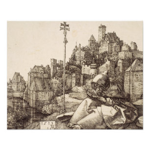 Saint Anthony Reading av Albrecht Durer Fototryck