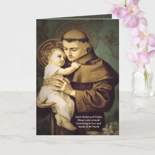 Saint Anthony Restoration Prayer of Borttappad Ite Kort