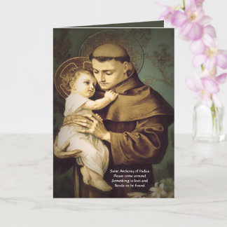 Saint Anthony Restoration Prayer of Borttappad Ite Kort