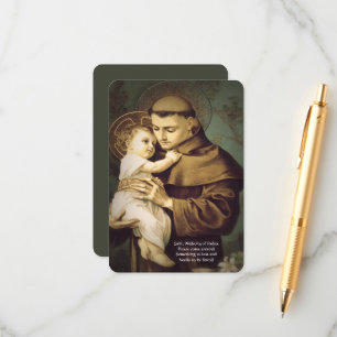 Saint Anthony Restoration Prayer of Borttappad Ite Tilläggskort