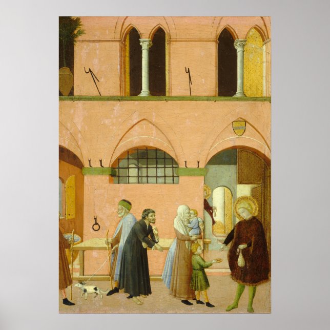 Saint Anthony - Sano di Pietro Fine Art Poster (Framsidan)