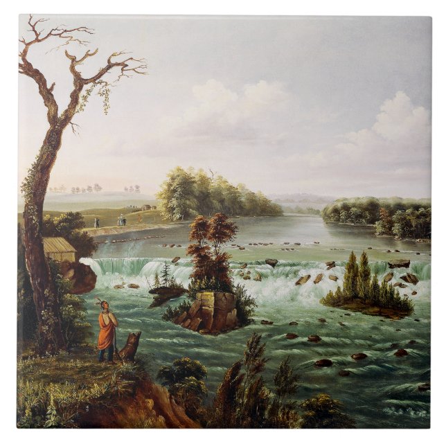 Saint Anthonys vattenfall av Henry Lewis Kakelplatta (Framsidan)