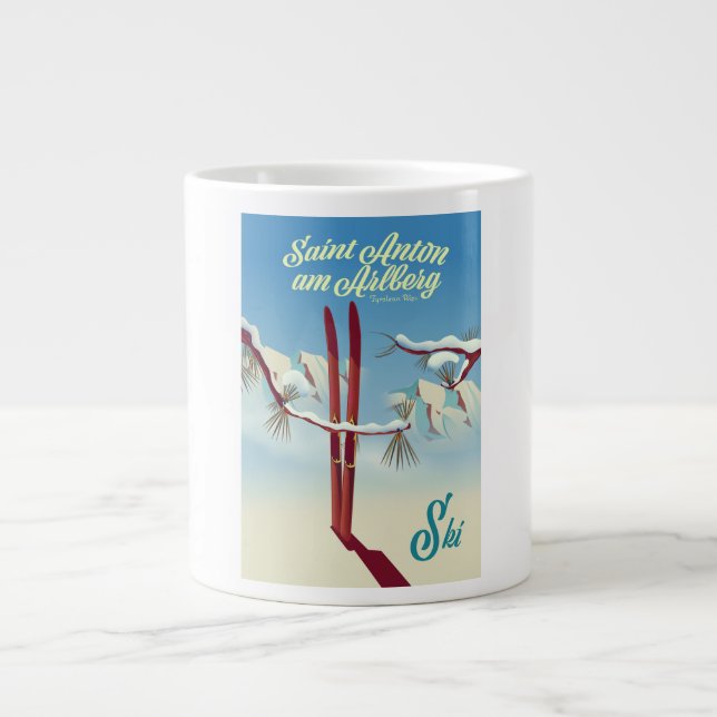 Saint Anton am Arlberg, Tyrolean Alpernas, Österri Jumbo Mugg (Framsidan)