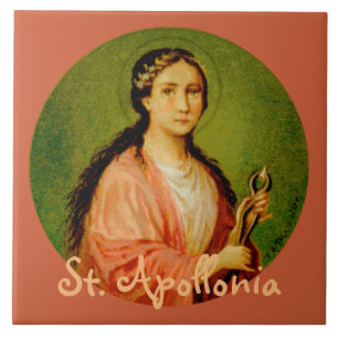 Saint Apollonia (BLA 001) Ceramic Tile #1 Kakelplatta