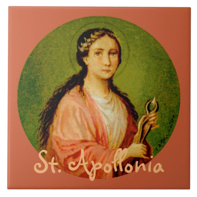 Saint Apollonia (BLA 001) Ceramic Tile #1 Kakelplatta (Framsidan)