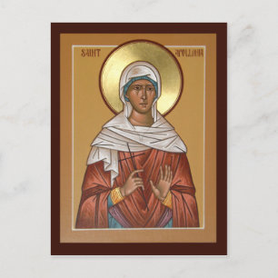 Saint Apollonia Prayer Card Vykort