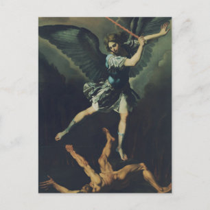 Saint Archangel Michael besegrar djävulen Vykort