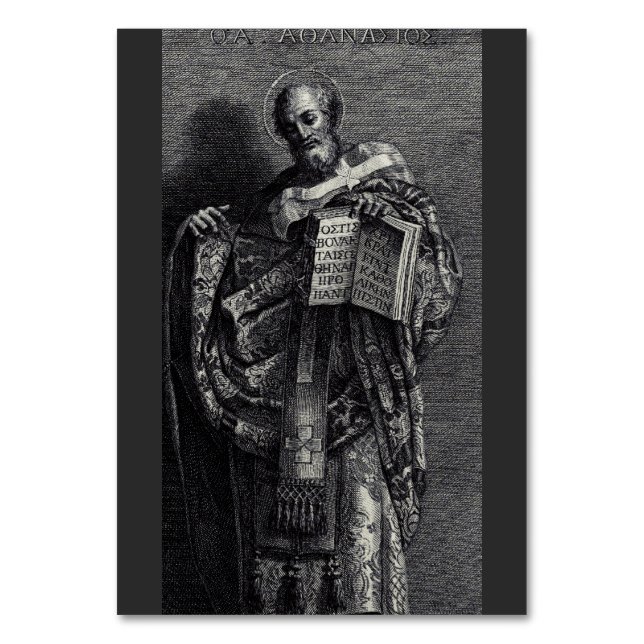 Saint Athanasius av Alexandria Pope och Patriarch Bordsnummer (Framsidan)