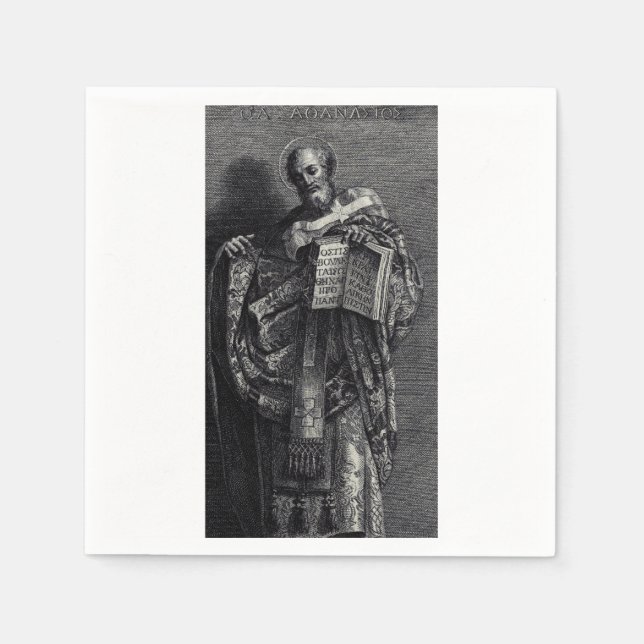 Saint Athanasius av Alexandria Pope och Patriarch Pappersservett (Framsidan)
