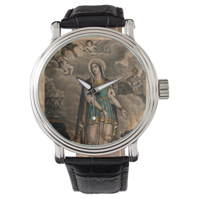 Saint Augusta Färgad lithograph Armbandsur (Framsida)