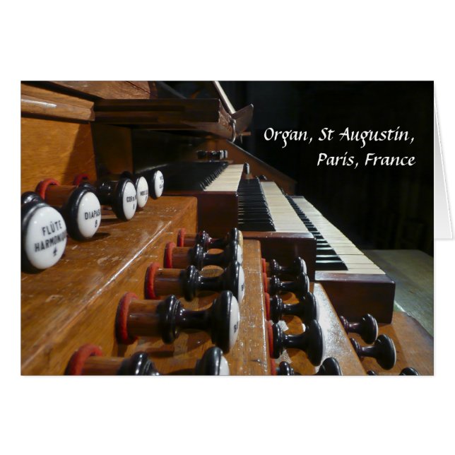 Saint Augustin-organ Hälsningskort (Framsidan Horizontal)