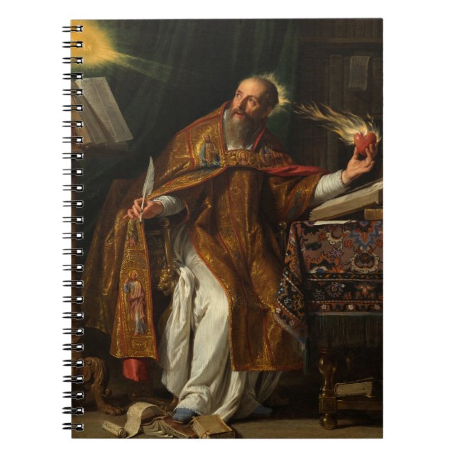 Saint Augustine, 1645 av Philippe de Champaigne Anteckningsbok (Framsidan)