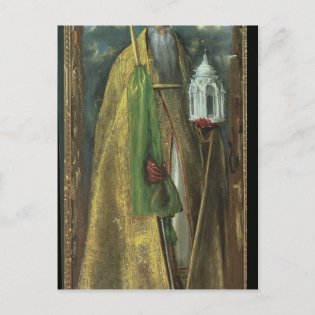 Saint Augustine av Hippo 1590 Vykort (Framsida)