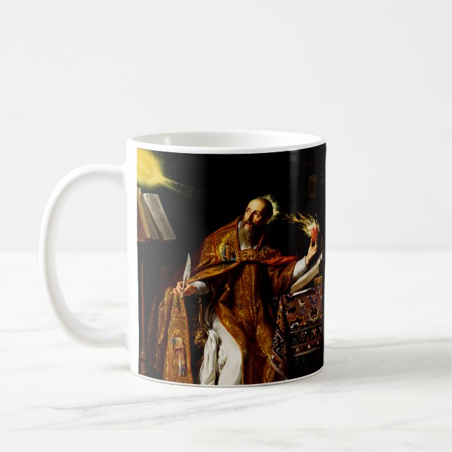 Saint Augustine av Hippo Kaffemugg (Vänster)