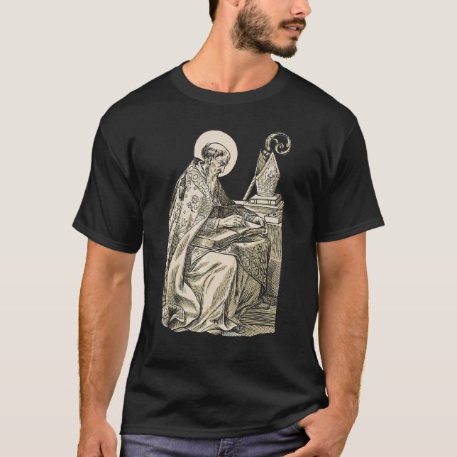 Saint Augustine av Hippo katolsk filosof T Shirt (Framsida)