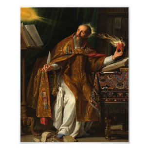 Saint Augustine av Philippe de Champaigne Fototryck