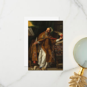 Saint Augustine av Philippe de Champaigne Tack Kort