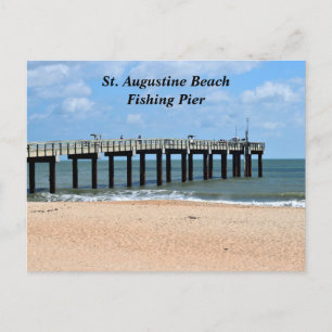 Saint Augustine Beach Florida Fishing PIer Helg Vykort
