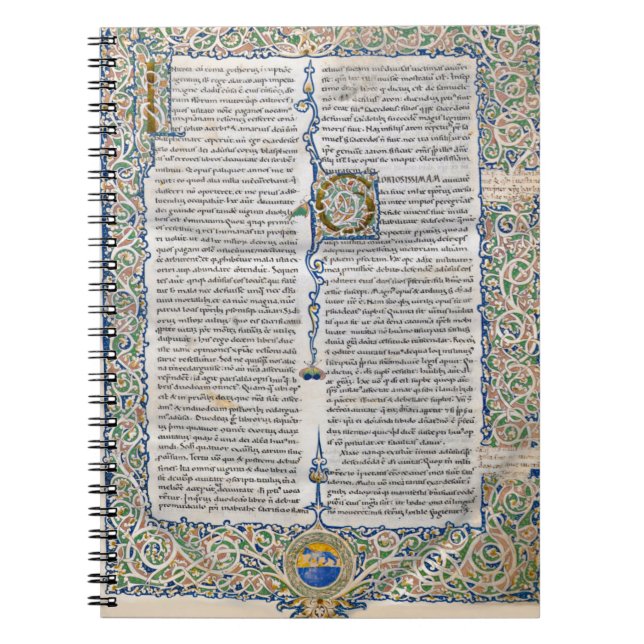Saint Augustine City of God Medieval Manuscript Anteckningsbok (Framsidan)