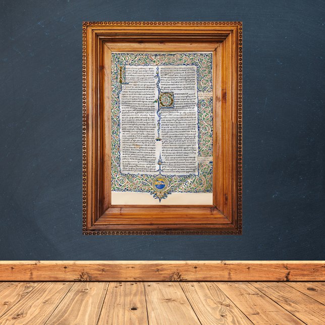 Saint Augustine City of God Medieval Manuscript Poster (Saint Augustine City of God Medieval Manuscript Catholic Christian Poster)