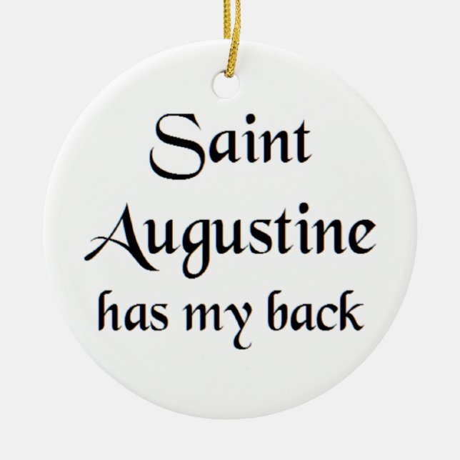 saint augustine coffee mug julgransprydnad keramik (Framsidan)