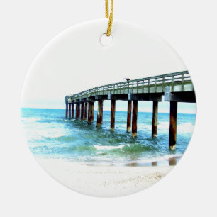 Saint Augustine Fishing Pier Julgransprydnad Keramik