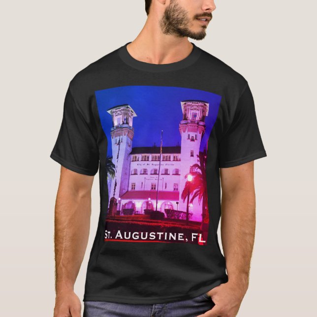 Saint Augustine, FL - Hotel Alcazar T Shirt (Framsida)