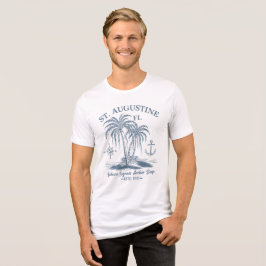Saint Augustine FL - Nautical Handflatan Design T Shirt