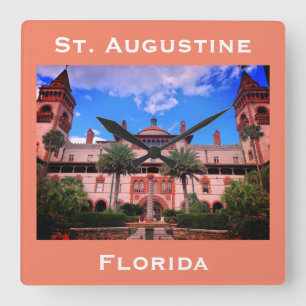 Saint Augustine, FL - Ponce de Leon Hotel Fyrkantig Klocka