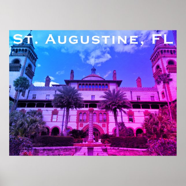 Saint Augustine, FL - Ponce de Leon Hotel Poster (Framsidan)