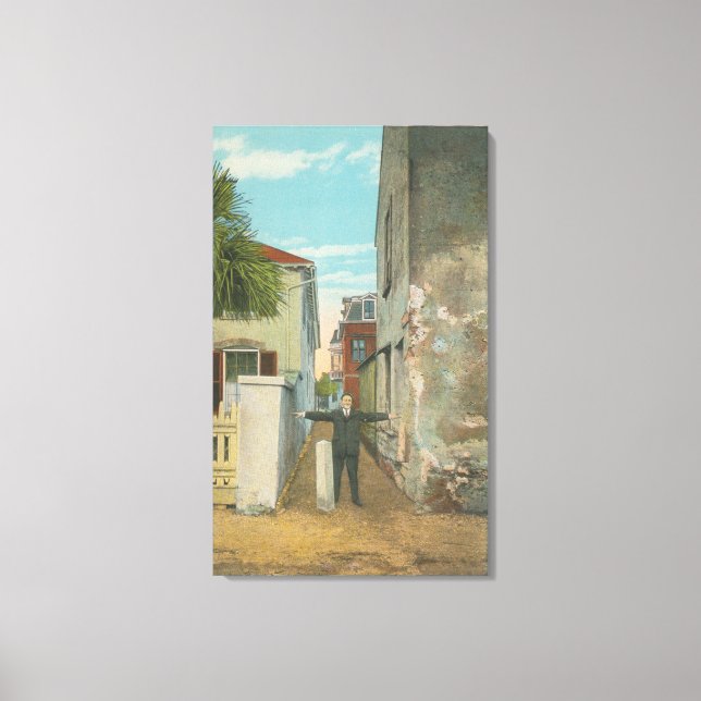 Saint Augustine, FL - View of Treasury Street & Canvastryck (Framsida)