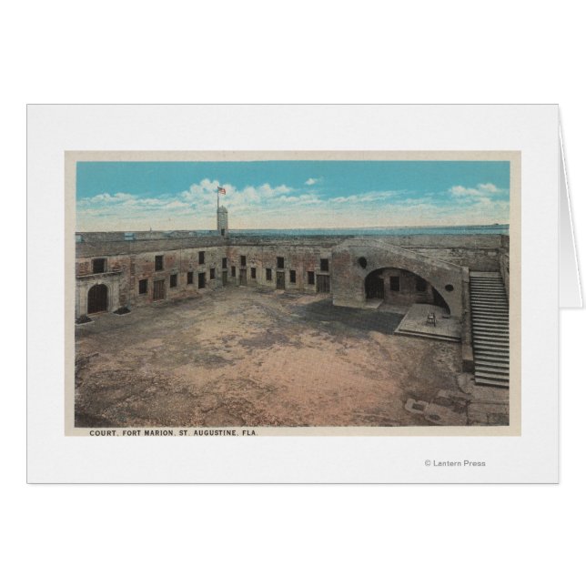 Saint Augustine, Florida - Birds Öga av Ft. Mario Hälsningskort (Framsidan Horizontal)