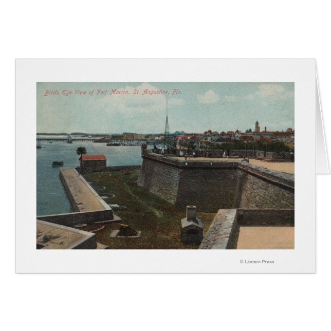 Saint Augustine, Florida - Ft-flyg. Marion Hälsningskort (Framsidan Horizontal)