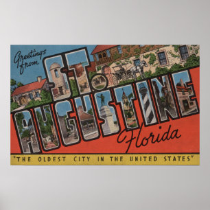 Saint Augustine, Florida - Large Brev Scenes 2 Poster