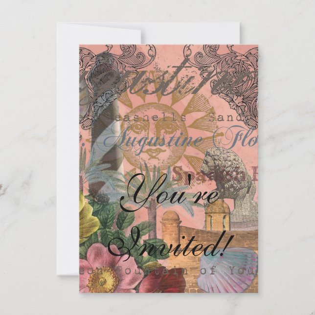 saint augustine florida-resantik konst inbjudningar (Framsida)