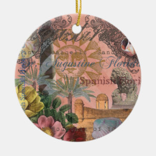 saint augustine florida-resantik konst julgransprydnad keramik