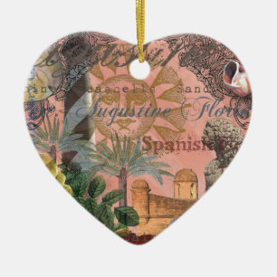 saint augustine florida-resantik konst julgransprydnad keramik