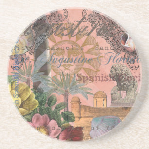 saint augustine florida-resantik konst underlägg sandsten