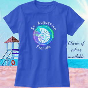 Saint Augustine Florida Söt Nautilus Seashell T Shirt
