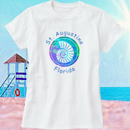 Saint Augustine Florida Söt Nautilus Seashell T Shirt