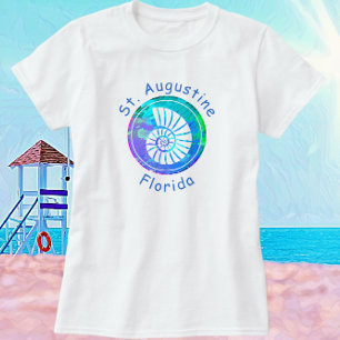 Saint Augustine Florida Söt Nautilus Seashell T Shirt