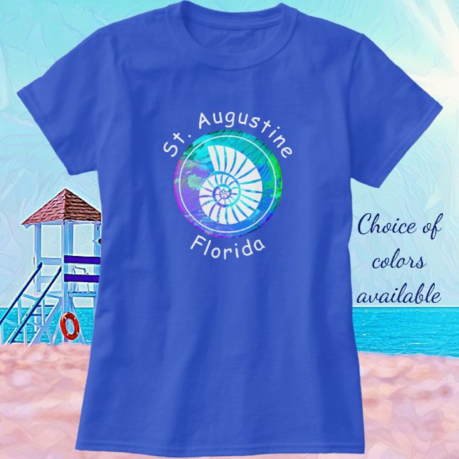 Saint Augustine Florida Söt Nautilus Seashell T Shirt (Skapare uppladdad)