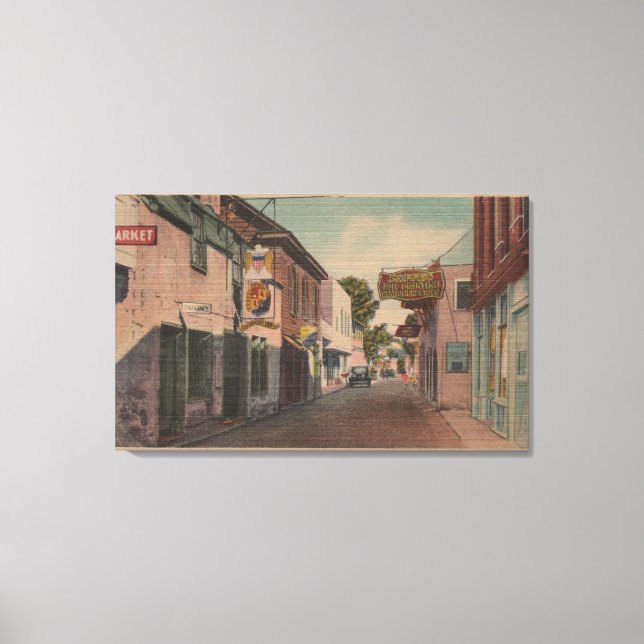 Saint Augustine, Florida - St. George St. Canvastryck (Framsida)