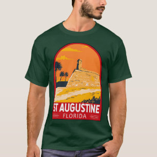 Saint Augustine Florida Travel Art Emblem TShirt T Shirt