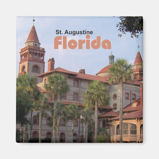Saint Augustine Florida Travel Photo Fridge Magnet (Framsidan)