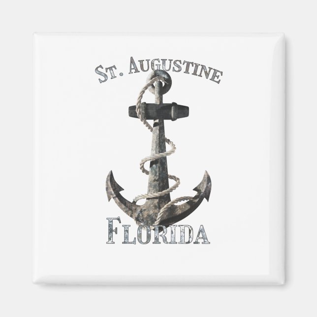 Saint Augustine Florida Vacation Nautical Anchor S Magnet (Framsidan)